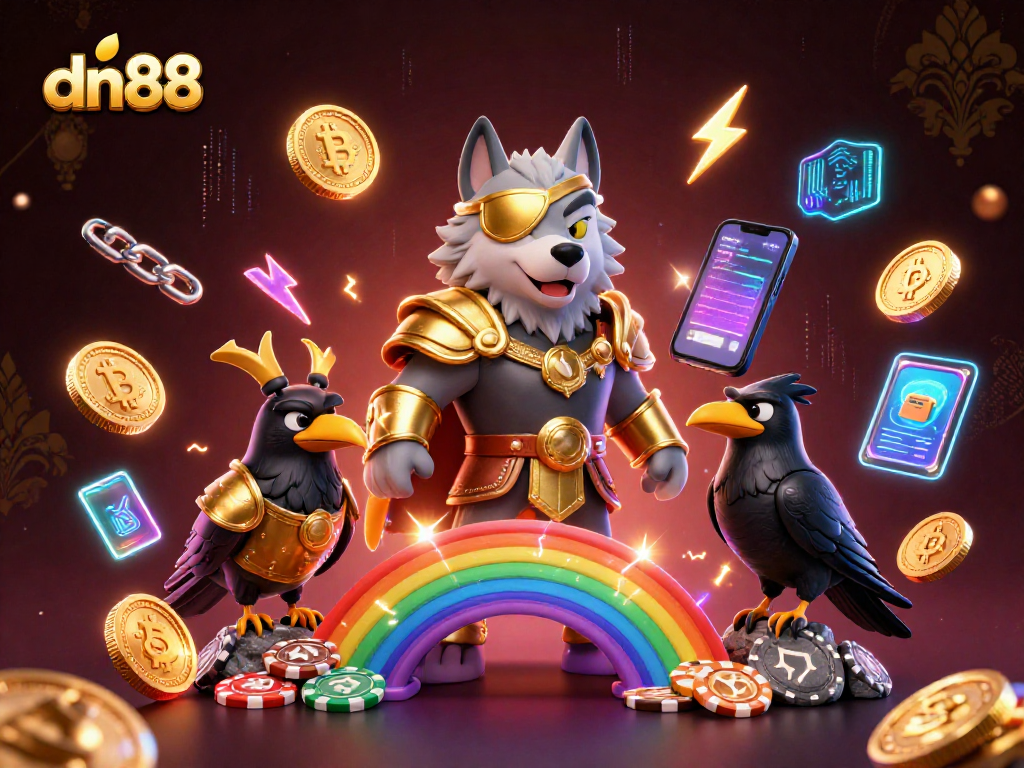 Win big at dn88 with Odin, mythology elements, and glowing casino features.