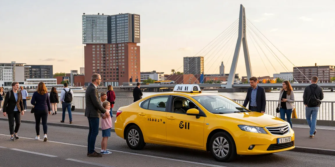 Taxi Rotterdam met vaste prijs voor een comfortabele rit in de stad.