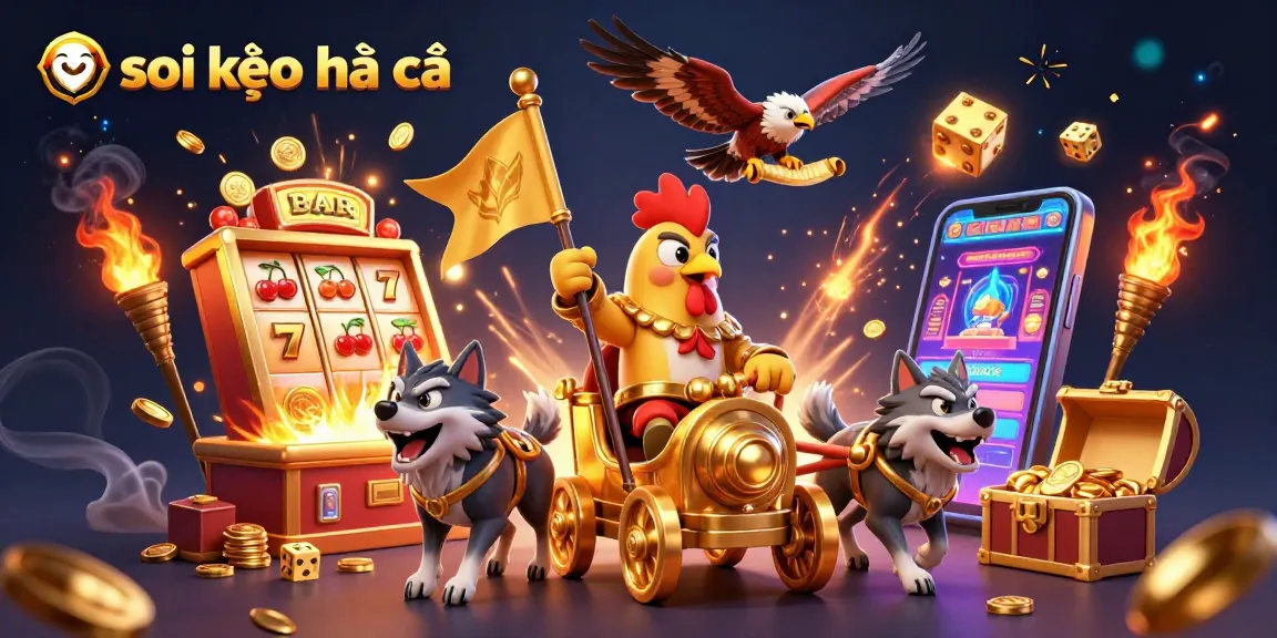 Experience thrilling soi kèo nhà cái action with a dynamic scene of cartoon characters in a vibrant casino.