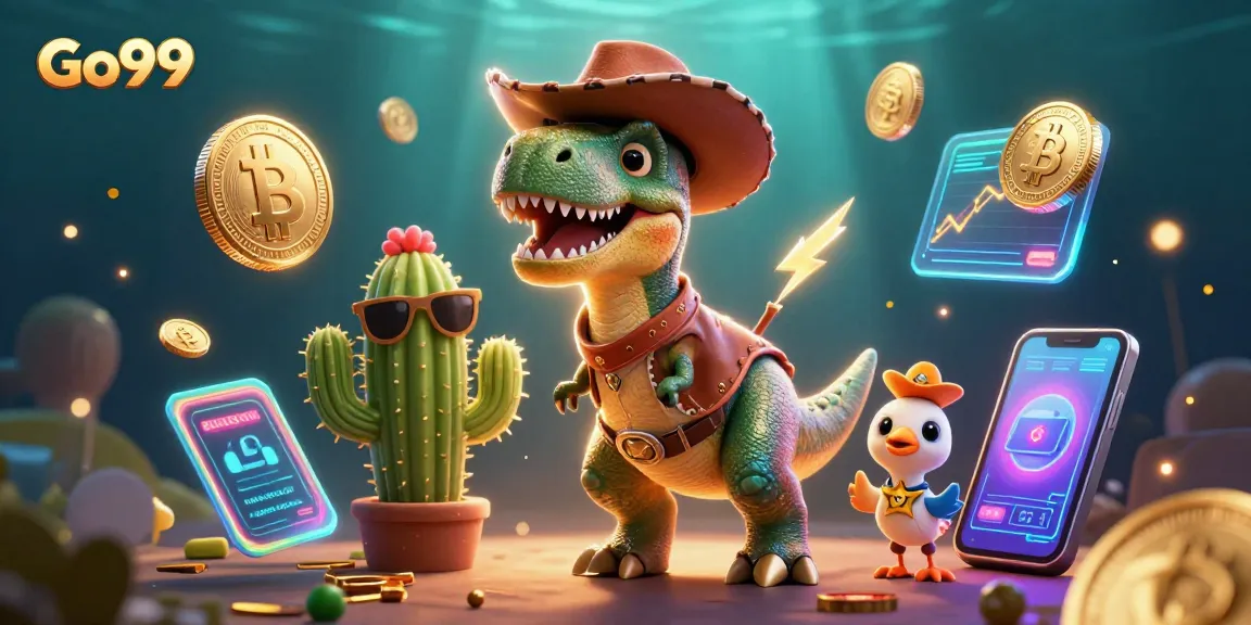 Engage with Go99's immersive casino gaming experience featuring vibrant 3D characters.
