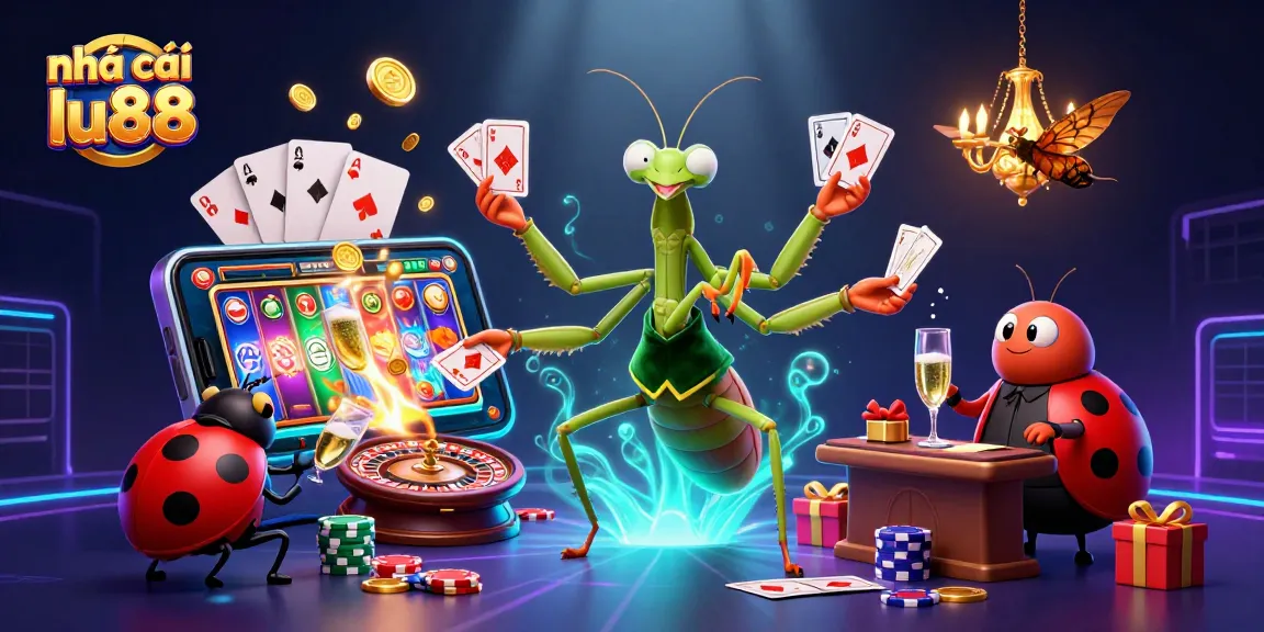 Experience the excitement of nhà cái lu88 with dynamic gaming scenes, vibrant characters, and casino atmosphere.