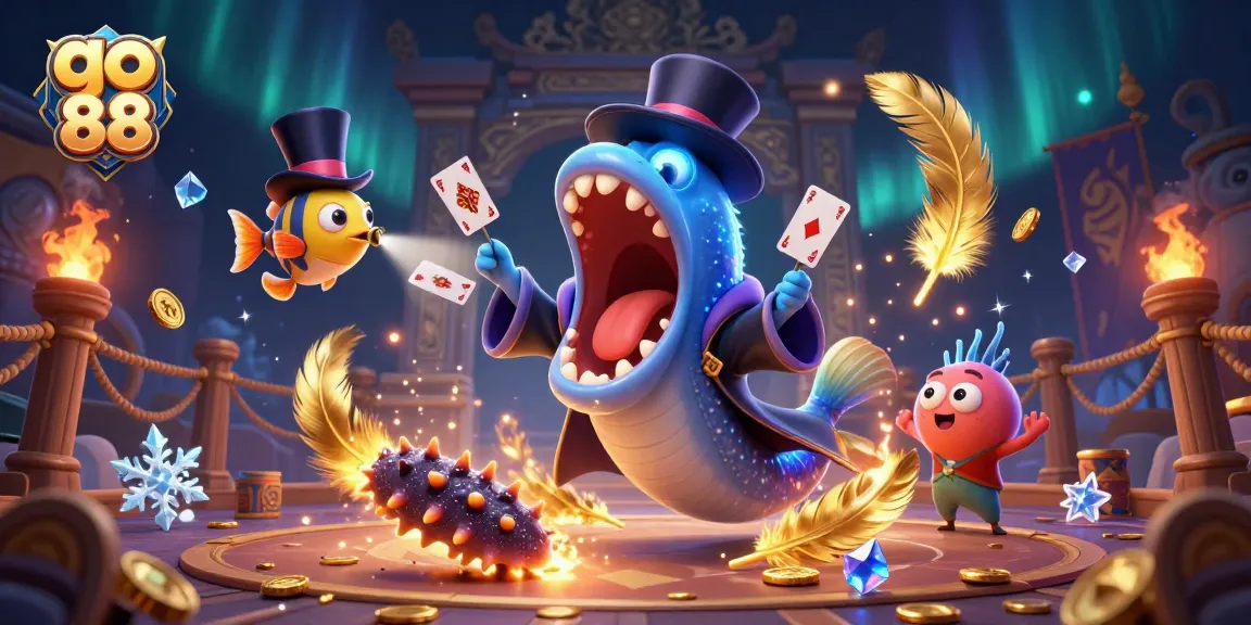 Experience thrilling action with go 88 as bioluminescent sea creatures amaze the crowd in a dynamic casino magic show.