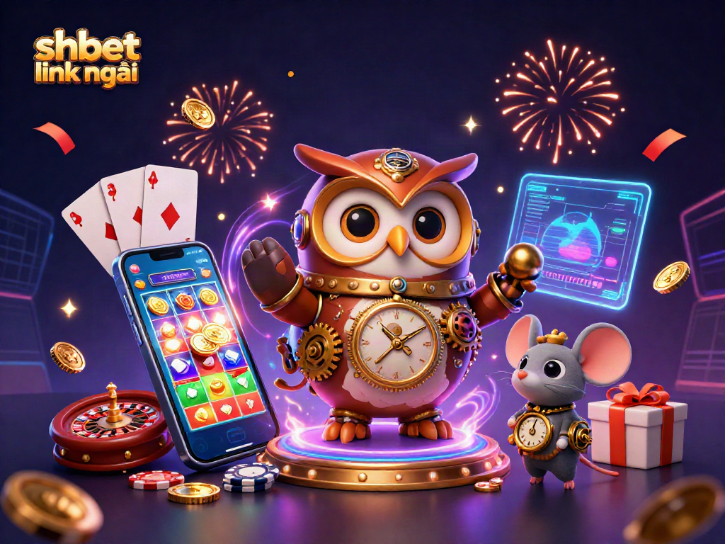 Experience the thrill of shbet link mới with our cartoon 3D casino illustration showcasing vibrant gaming elements.
