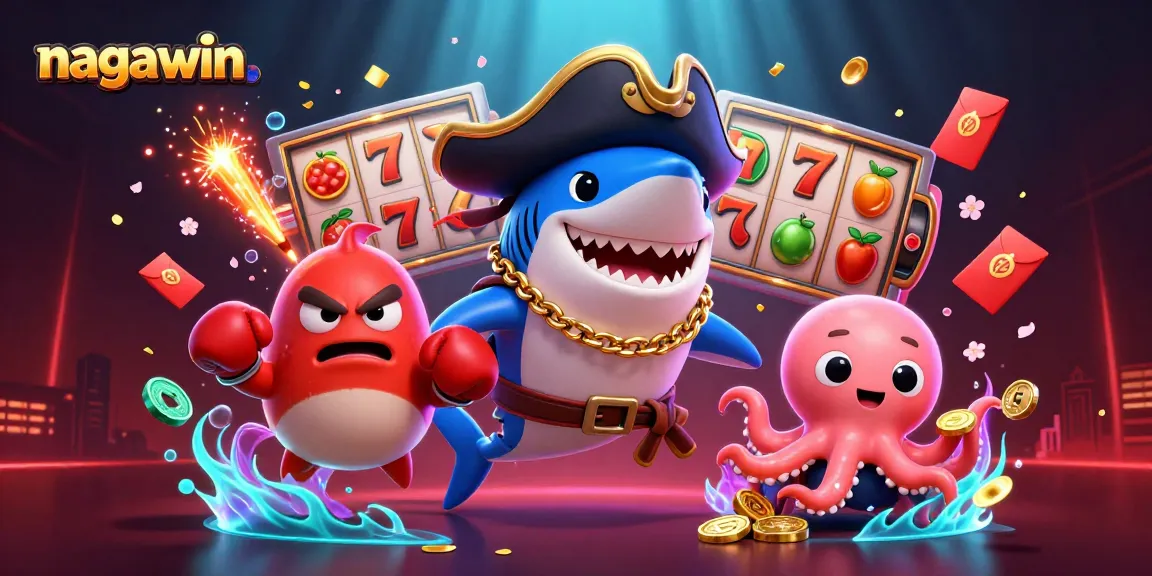 Play exciting slots on Nagawin while exploring an underwater world filled with treasures and vibrant characters.