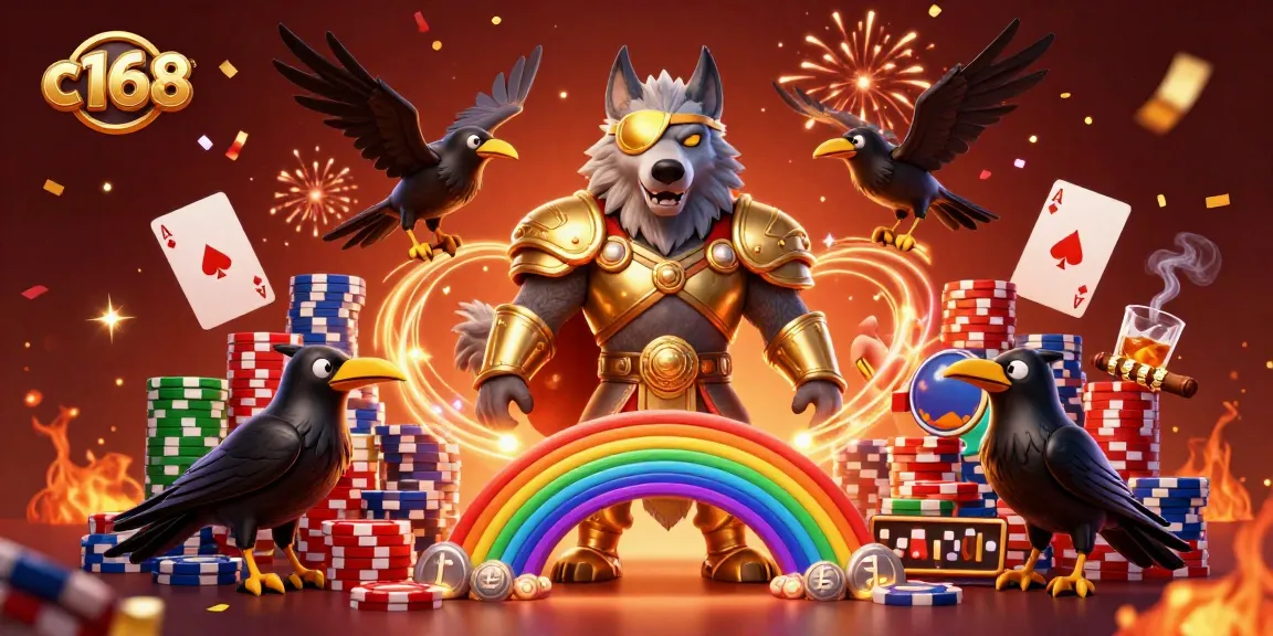 c168 trải nghiệm tại casino với các biểu tượng poker, món đồ trang trí hấp dẫn.
