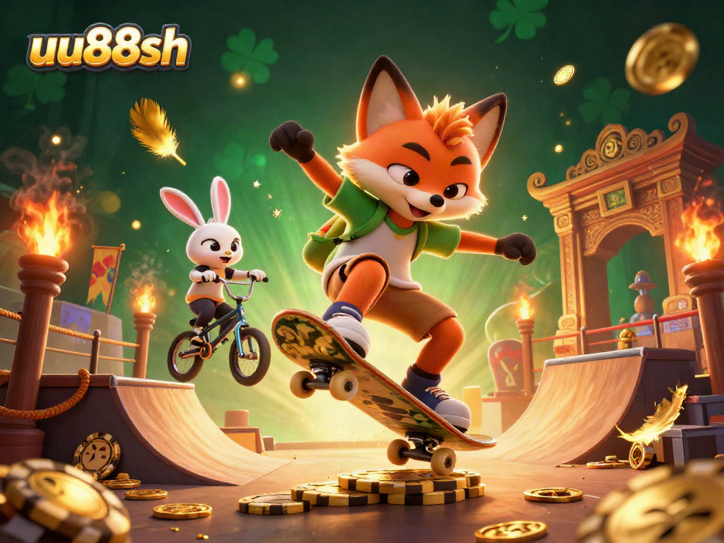 Experience thrilling gameplay at uu88sh with cartoon characters showcasing vibrant casino action.