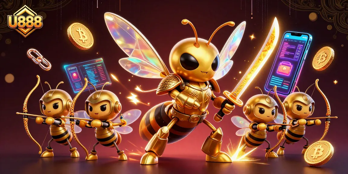 Engage in thrilling U888 casino action featuring vibrant characters and crypto elements