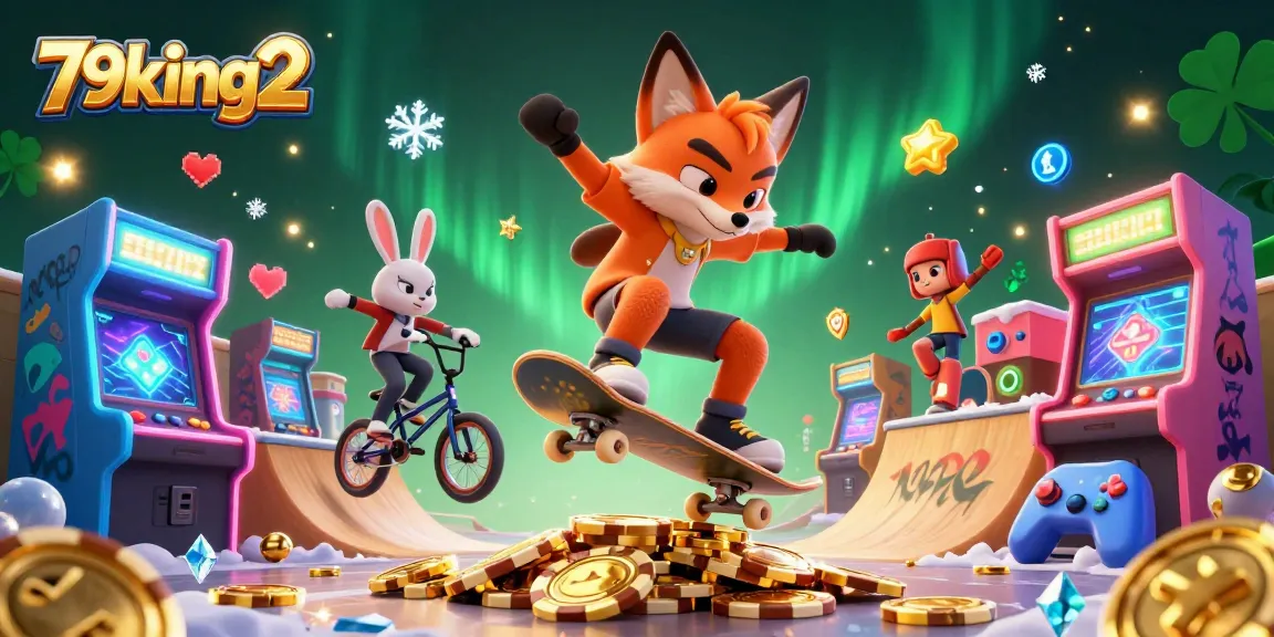 Engage in the thrilling features of 79king2 with a vibrant casino-themed battle scene.