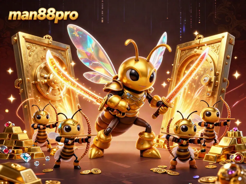 Experience the excitement of winning at man88pro with a vibrant, richly detailed casino scene.