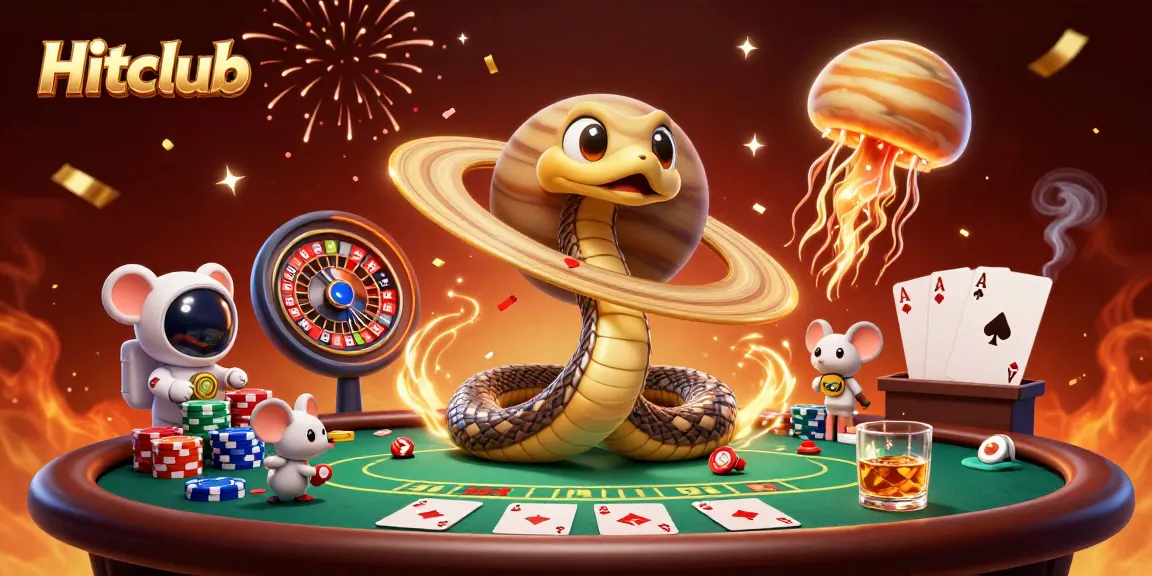 Bet with Hitclub's 3D cosmic illustration showcasing thrilling space-themed casino gameplay.
