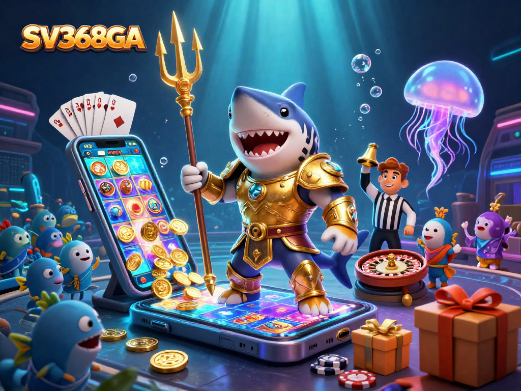 Engage in thrilling slot action with SV368GA in a dynamic underwater colosseum scene.