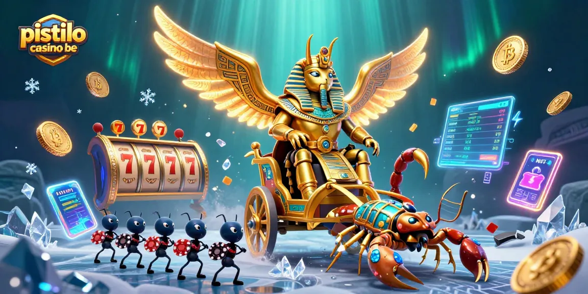 Pistolo Casino be biedt spannende gokkansen met een kleurrijke 3D-illustratie vol actie.