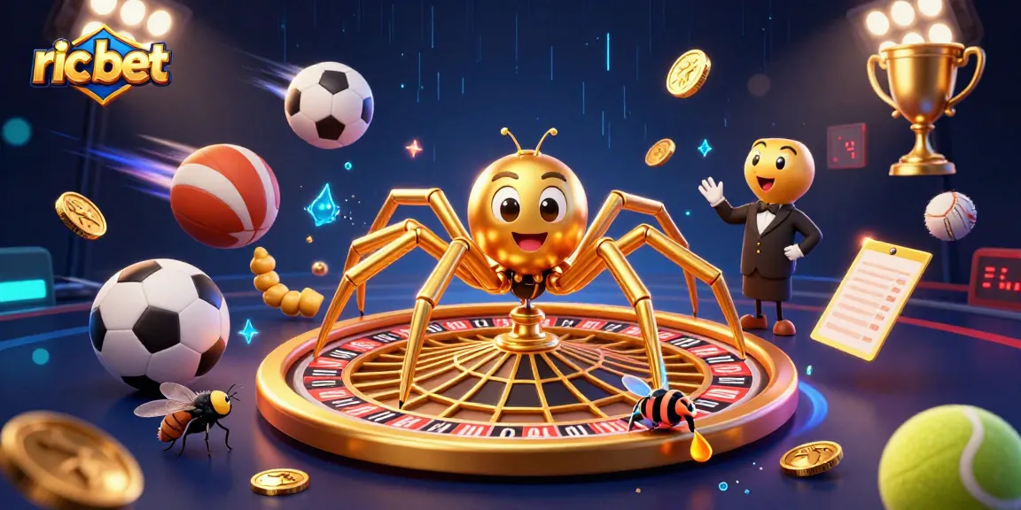 Spin the wheels of fortune with ric bet as a fly nervously places bets in this dynamic casino scene.