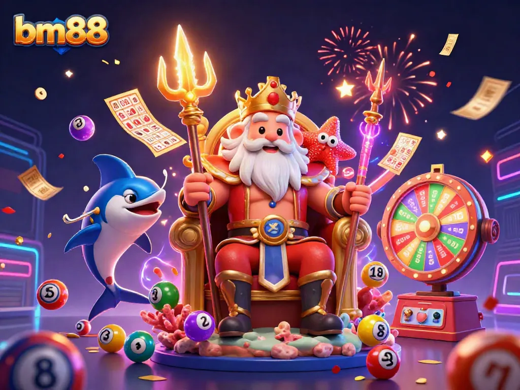 Engage in thrilling activities at bm88 casino with lottery elements and festive atmosphere.