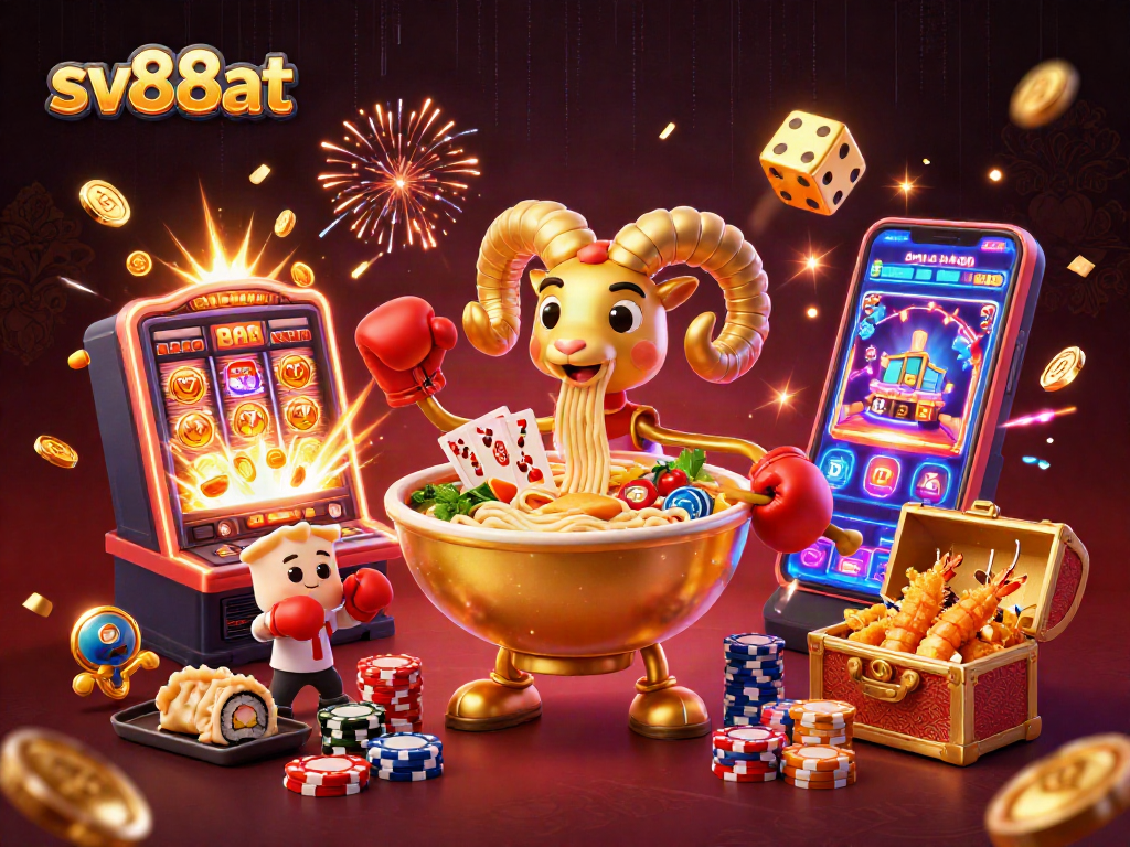 Experience sv88at's vibrant casino adventure with energetic characters and stunning jackpot visuals.