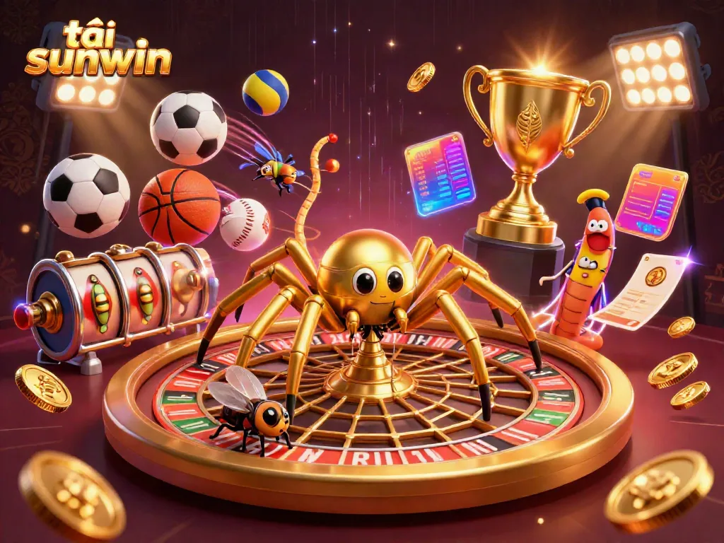 Engage in thrilling gameplay with tải sunwin featured in a dynamic 3D casino scene.