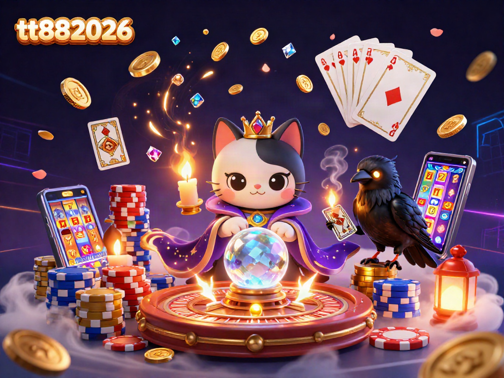 Spin the 3D roulette wheel and capture treasures at tt882026’s vivid casino illustration.