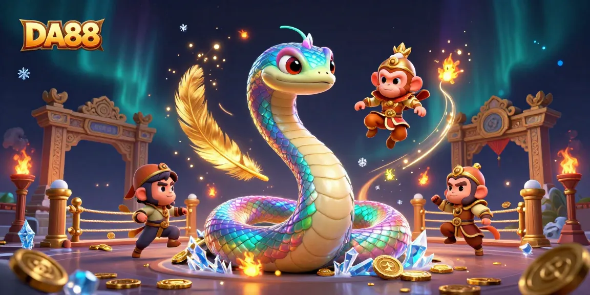 Experience the excitement of DA88 with a colorful and dynamic 3D casino scene.