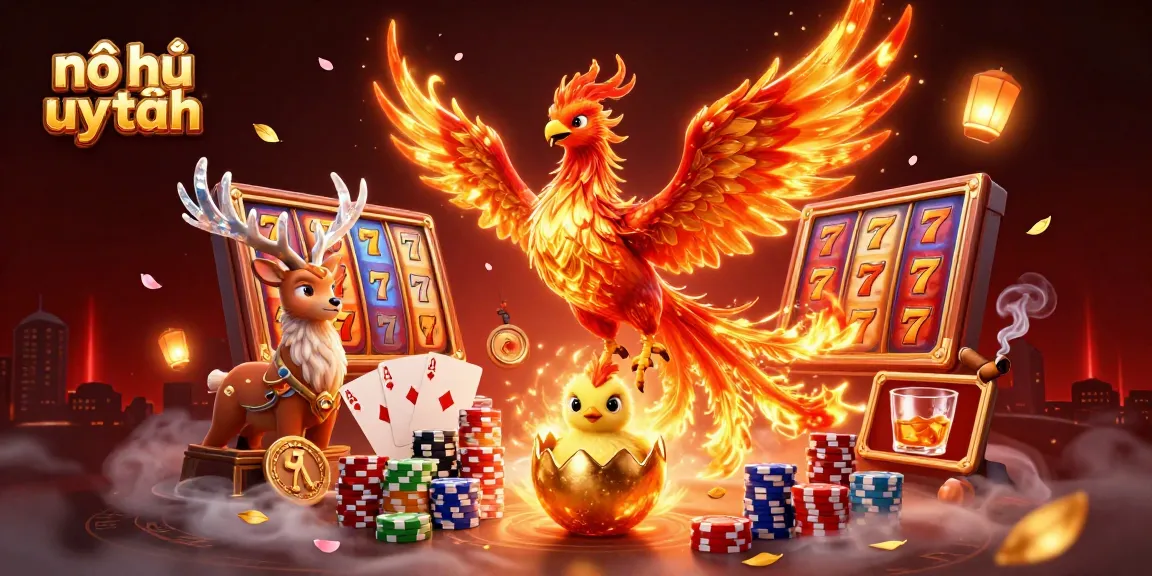 Join the excitement of nổ hũ uy tín with a vibrant illustration capturing thrilling gameplay and reward.